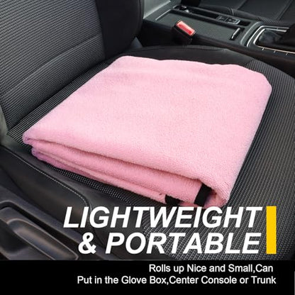 Back Seat Cover for Car Trucks Van SUV Jeep (Rear Bench Seat Towel / Pink)