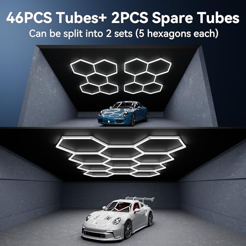 11 Hexagon LED Garage Light (11 HEX without Border)