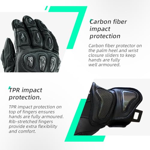 SPS 3 Motorcycle Gloves (Black SPS-3 / L Adult)