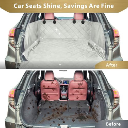 SUV Cargo Liner for Dogs (Grey / Large Extended (With Flaps) 93")