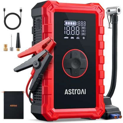 S8 Air 3000A Jump Starter with Air Compressor (3000A-Red)