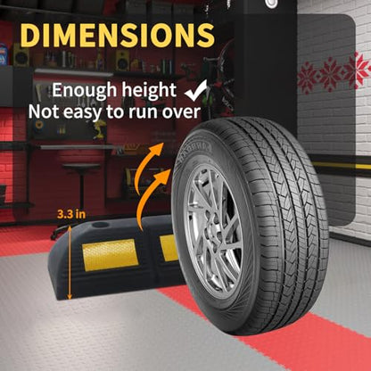 Rubber Parking Stopper for Garage 2 Pack (3.3“H 2pcs)