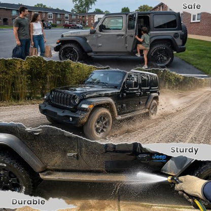 7" Running Boards Compatible with Jeep Wrangler JL 4 Door 2018 (Matte Black / 18-26 Wrangler JL 4 Doors)