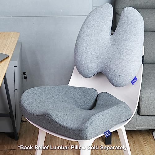 Patented Pressure Relief Seat Cushion for Long Sitting Hours on Office (Wellness Green)