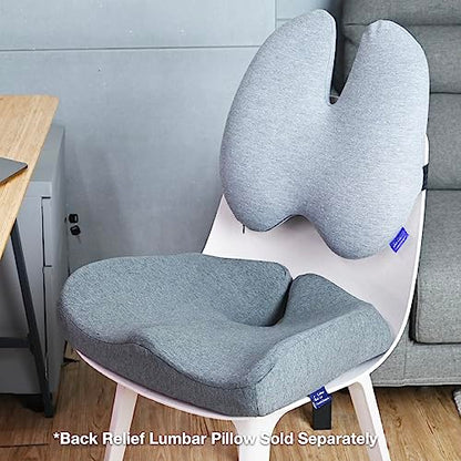 Patented Pressure Relief Seat Cushion for Long Sitting Hours on Office (Wellness Green)