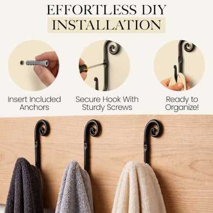 Classic Farmhouse Wall Mount Multi (J-Hook Swirl)