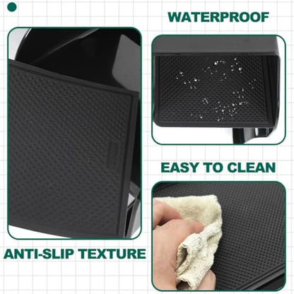 2Pcs Center Console Organizer for 2024 (Wireless Charging Mat & Organizer Divider)