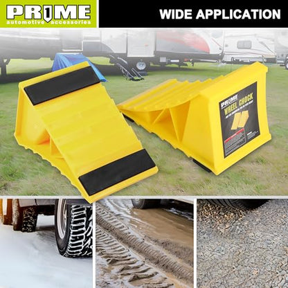 PR1ME Wheel Chocks with Non (wheel Chock 2 Pack)