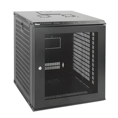 12U Wall Mount Rack Network Cabinet for 19” IT Equipment (12U/Mesh Door/Black)