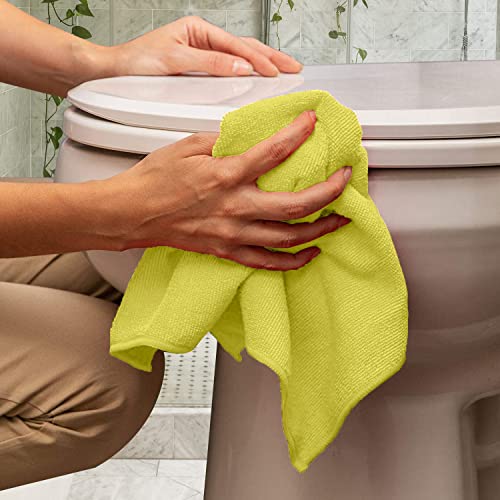 Microfiber Cleaning Cloths (Pack of 36 - 16x16 Inches / Yellow)