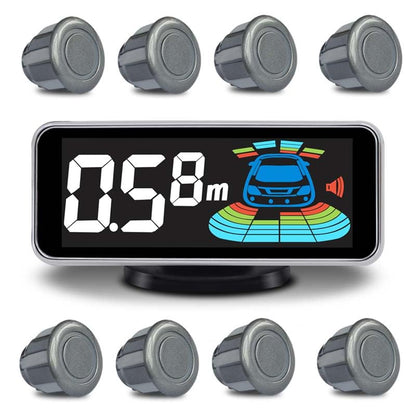 Car Parking Sensors Kit Reverse Radar parktronic System Auto Electronics Vehicle Back Assistant Reverse 8 Sensor (Grey)