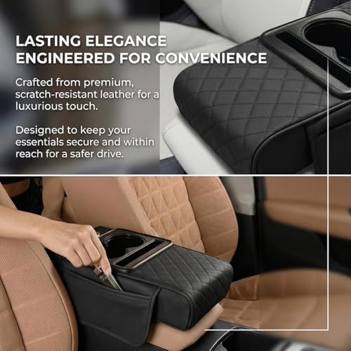 Car Center Console Cover (Black)
