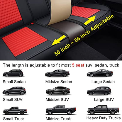 Car Seat Covers Full Set (Red+Black / Full set)