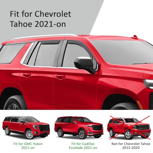 in Channel Extra Durable Rain Guards for Chevrolet (For Tahoe/Escalade/Yukon 21-26)