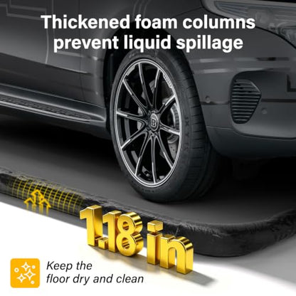 7'9" x 18' Garage Floor Mat 650 GSM Containment Mat for Under Car (7'9" x 18')