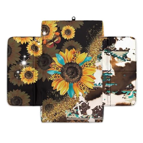 Aztec Sunflower Leopard Cow Print Auto Center Console Cover Non (Aztec Sunflower Leopard Cow Print)