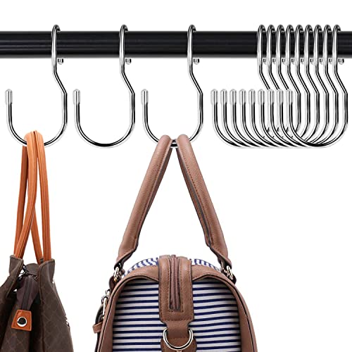 Unique Twist Design Bag Hanger Purse Hooks (12 Pack Platinum)