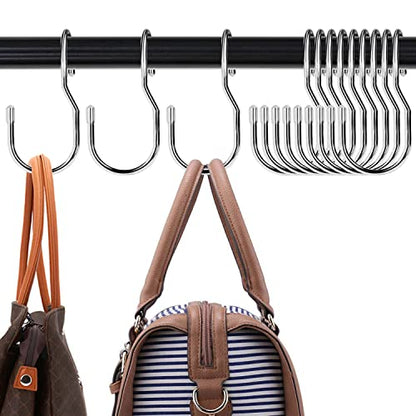 Unique Twist Design Bag Hanger Purse Hooks (12 Pack Platinum)