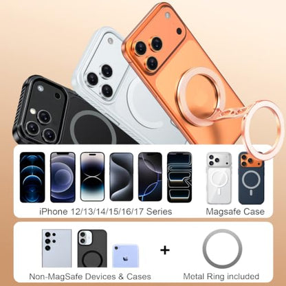 Magnetic Phone Ring Grip for MagSafe Dual (Rose Gold)