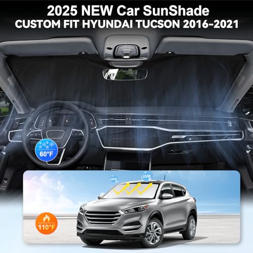 Windshield Sunshade for Hyundai Tucson 2016 2017 2018 2019 2020 2021 Shades (for Hyundai Tucson 16-21)