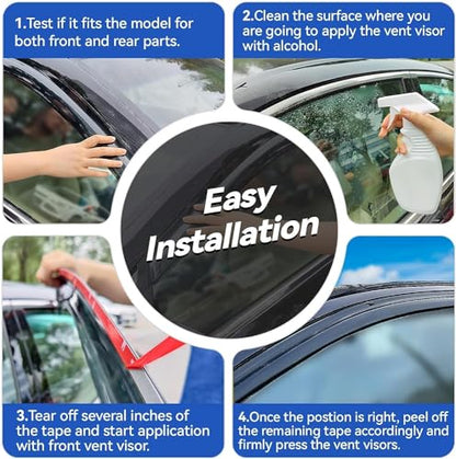 Window Visors Rain Guards for 2022 (2022-2026 Toyota Corolla Cross)