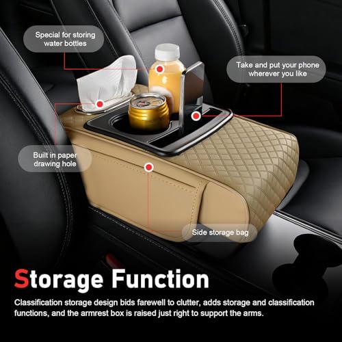 Car Center Console Cover (1 PC / Beige)