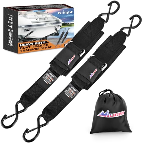 Tie Down Kits 2 PCS 2" x 48" Adjustable Boat Trailer Straps (2in x 48in Boat Trailer Straps)