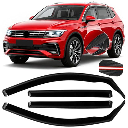 4pcs in Channel Window Rain Guards Fit for Volkswagen Tiguan 2018 (For 2018-2024 Tiguan)