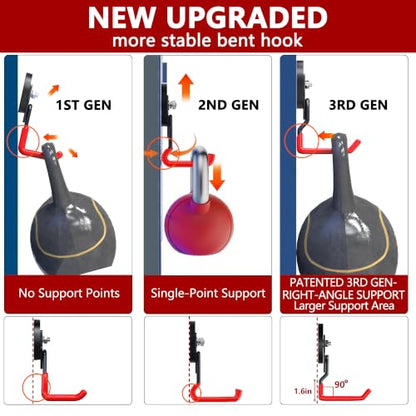 Heavy Duty Magnetic Hooks (2.6"x4-ZSU / Red)