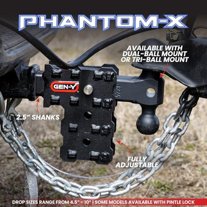 Solid Shank Adjustable Tow Hitch with Tri