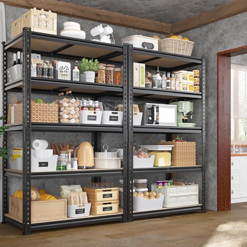 2 Pack Storage Shelves Adjustable and Wobble