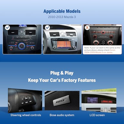 4+64GB 9" Android 14 Car Stereo for Mazda 3 2010 (Mazda 3 4+64GB)