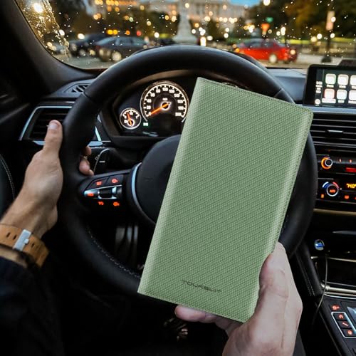 Car Registration & Insurance Card Holder (Carbon Green)