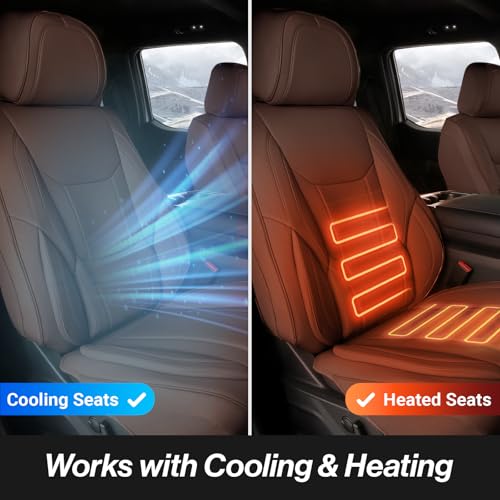 Premium Custom Fit Truck Car Seat Covers Front Seats Waterproof (A11 (See Vehicle Size Chart) / Front - Dark Brown)
