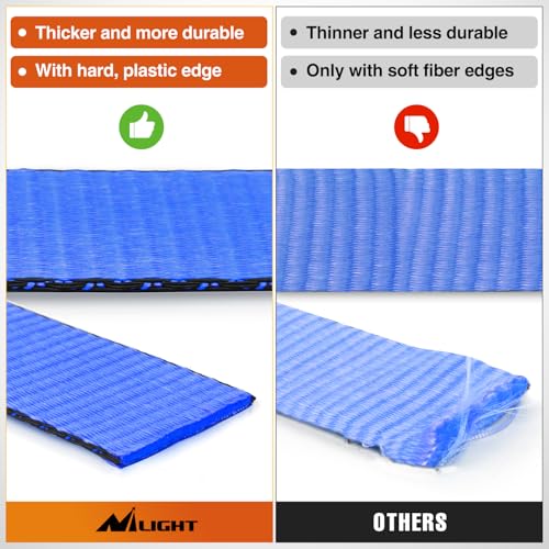 2" x 38" Axle Tie Down Straps with D (4Pcs 2in x 38in Axle Tie Down Straps Blue)
