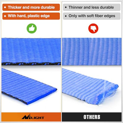 2" x 38" Axle Tie Down Straps with D (4Pcs 2in x 38in Axle Tie Down Straps Blue)
