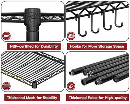 Wire Storage Shelves (35.5"W x 14"D x 72"H)