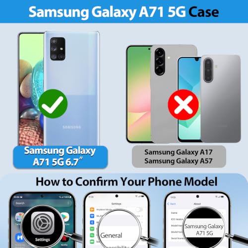 for Samsung Galaxy A71 Case (Samsung Galaxy A71 5G(6.7") / Rose Gold)