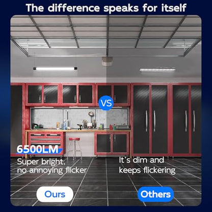60W 4FT Linkable LED Shop Light for Garage (Black / 4FT-60W)