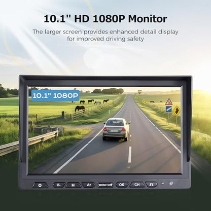 10.1" Wireless RV Backup Camera System (10.1" 4-Cam)
