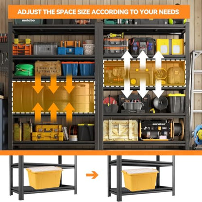 78"H Garage Shelving Heavy Duty Rack (5-Tier 78"H×36"W×16"D)