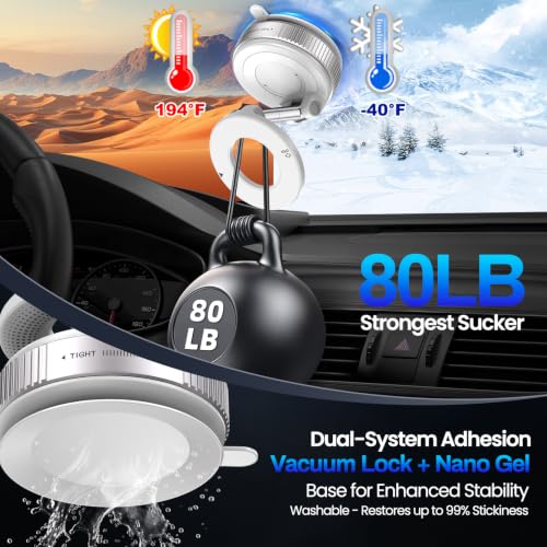 Magnetic Phone Holder for Car (White)