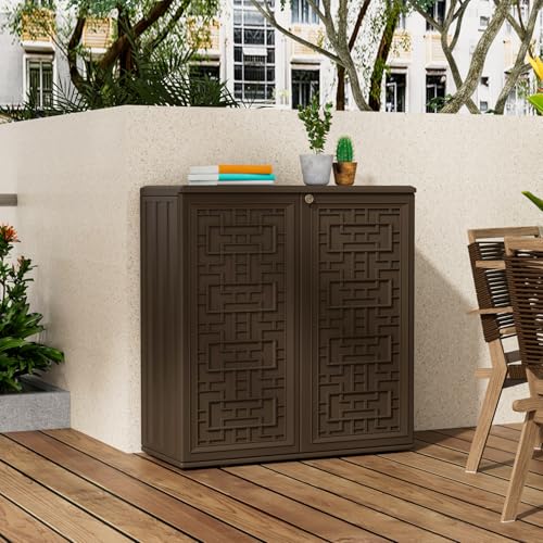 Storage Box Outdoor Caninet (Brown)
