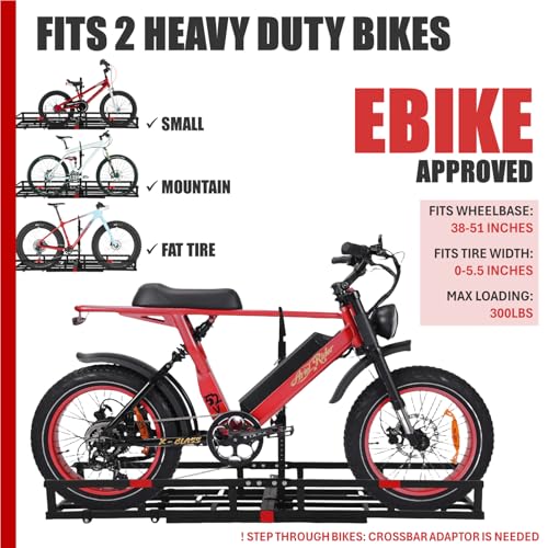 Hitch Mount Bike Rack for Ebike Heavy (All Black)