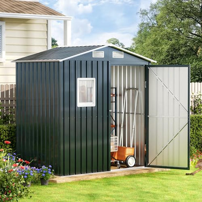 Outdoor Steel Storage Shed (6X4FT / NightBlue)