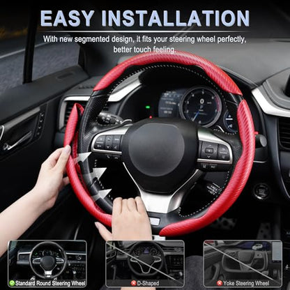 3pcs Carbon Fiber Anti (Red / Universal (3pcs))
