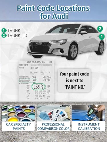 LY9T 0E Mythos Black Metallic Touch Up Paint for Audi (For audi / Mythos Black Metallic(LY9T/0E) for A3/A4L/A5/Q2L/Q3/Q5/Q5L)