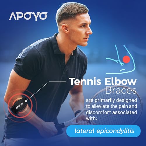 Tennis Elbow Strap for Women & Men (Black (Single) / One Size)