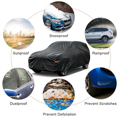 7 Layers Waterproof SUV Car Cover for Chevrolet Suburban 1973 (PE-Black / Custom Fit Chevrolet Suburban)