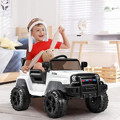 Ride on Truck with Remote Control (White)